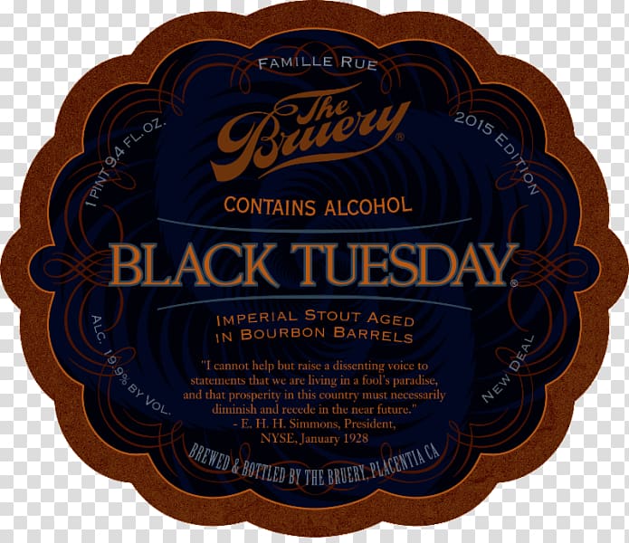 The Bruery Beer Russian Imperial Stout Bourbon whiskey, beer transparent background PNG clipart