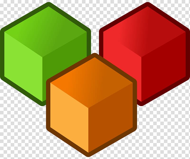Cube Shape , colored squares transparent background PNG clipart