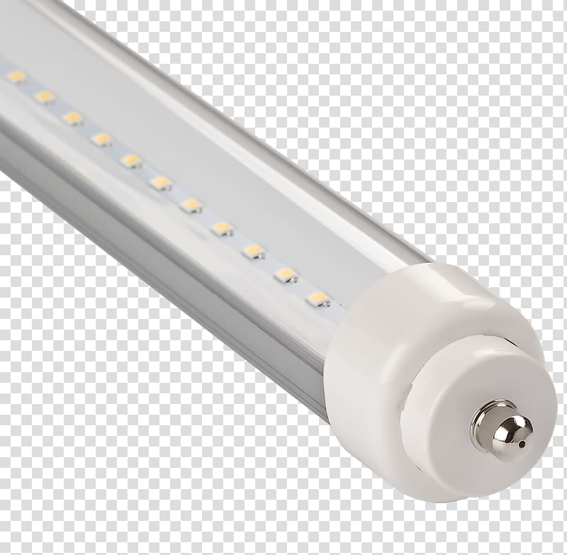 Light-emitting diode LED tube Fluorescent lamp Light fixture, light transparent background PNG clipart