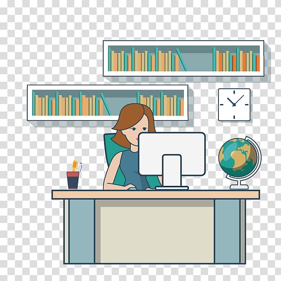 Labor , Women working in the office late at night transparent background PNG clipart