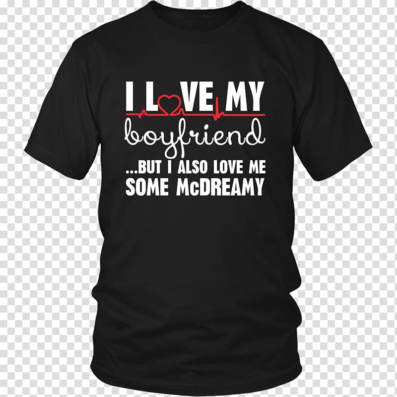 T-shirt Sleeve Clothing Bluza, i love my boyfriend transparent background PNG clipart