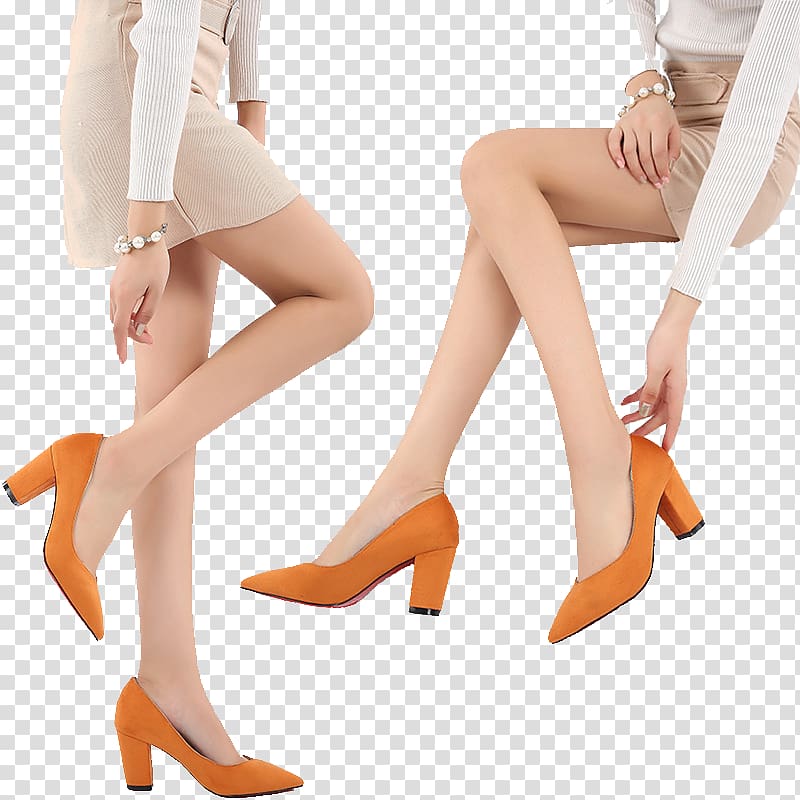 Shoe High-heeled footwear, Suede high heels transparent background PNG clipart
