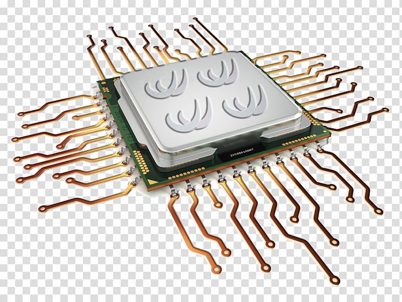 Central processing unit Multi-core processor Computer Icons Integrated Circuits & Chips Manufacturing execution system, processor transparent background PNG clipart