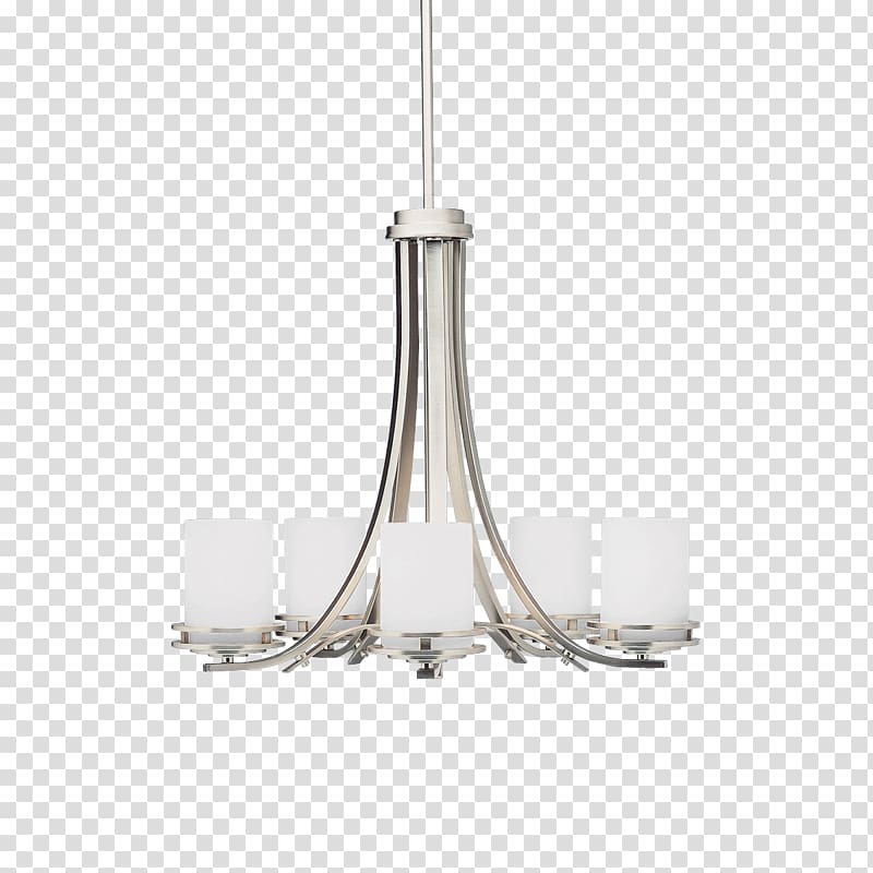 Lighting Chandelier Brushed metal Incandescent light bulb, light transparent background PNG clipart