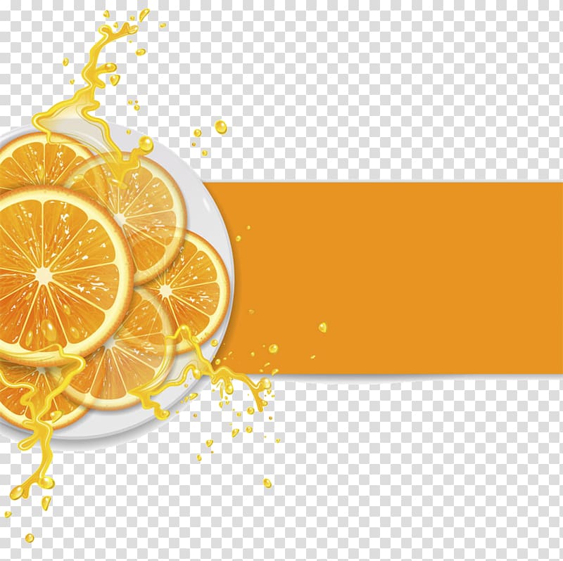 Orange juice Lemon Mandarin orange, Orange juice dialog material transparent background PNG clipart