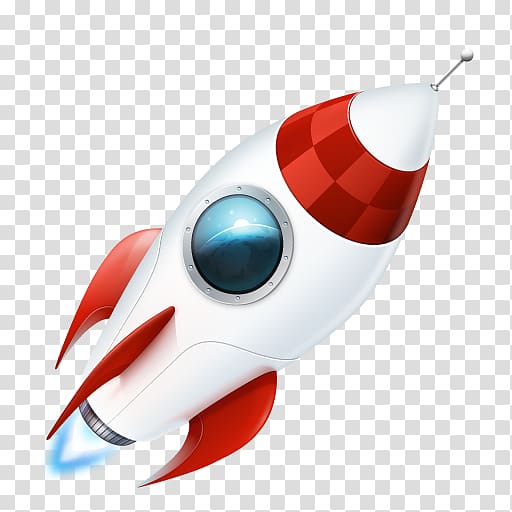 Rocket Icon, Cartoon flying rocket transparent background PNG clipart