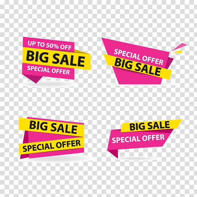 Banner Logo Sales Discounts and allowances Label, brochure design transparent background PNG clipart