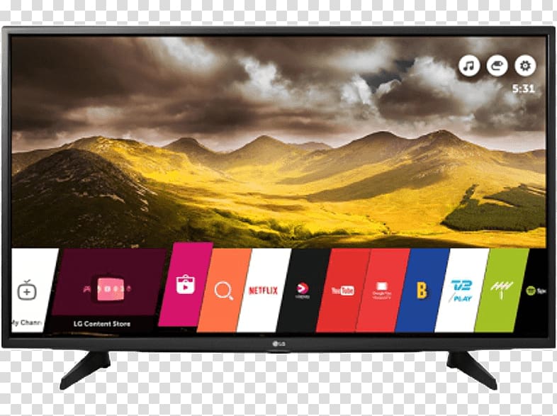 Smart TV LED-backlit LCD 1080p High-definition television LG, hd lcd tv transparent background PNG clipart