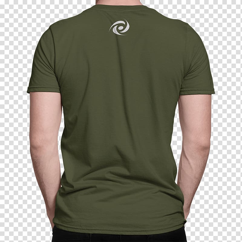 T-shirt Clothing Sleeve Crew neck, army green backpack transparent ...