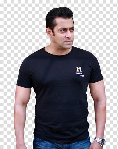 men's black crew-neck t-shirt, Salman Khan Race 3 Actor Bollywood Film, johnny depp transparent background PNG clipart
