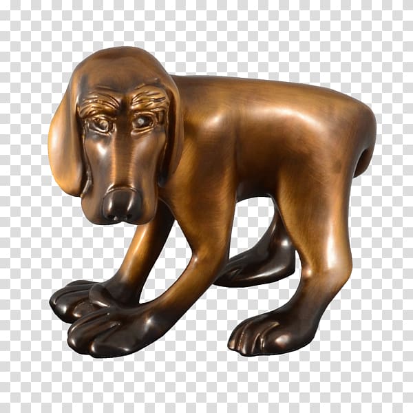 Bronze sculpture Lost-wax casting Dog, Dog transparent background PNG clipart