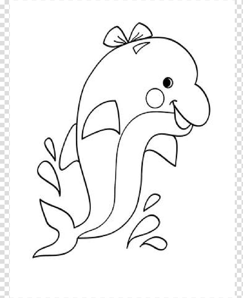 Coloring book Drawing Oceanic dolphin, 007 transparent background PNG clipart