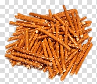 bunch of brown pretzels, Pretzel Sticks transparent background PNG clipart