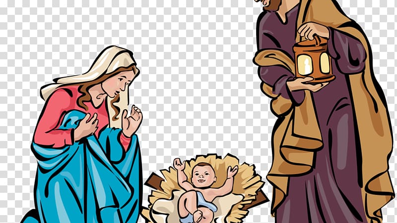 Christmas Graphics Nativity scene Holy Family Nativity of Jesus, cartoon of church transparent background PNG clipart