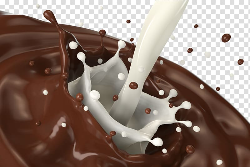 milk and chocolate splash, Chocolate milk Chocolate truffle Hot chocolate, Milk splash transparent background PNG clipart