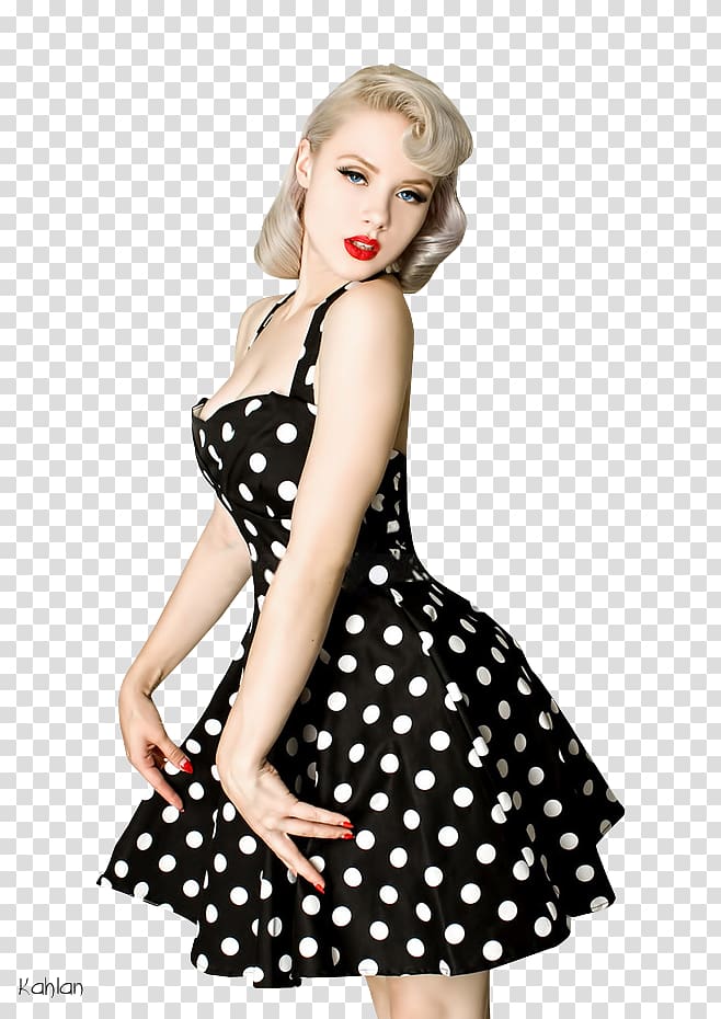 Pin-up girl Dress Retro style Vintage clothing, dress transparent background PNG clipart