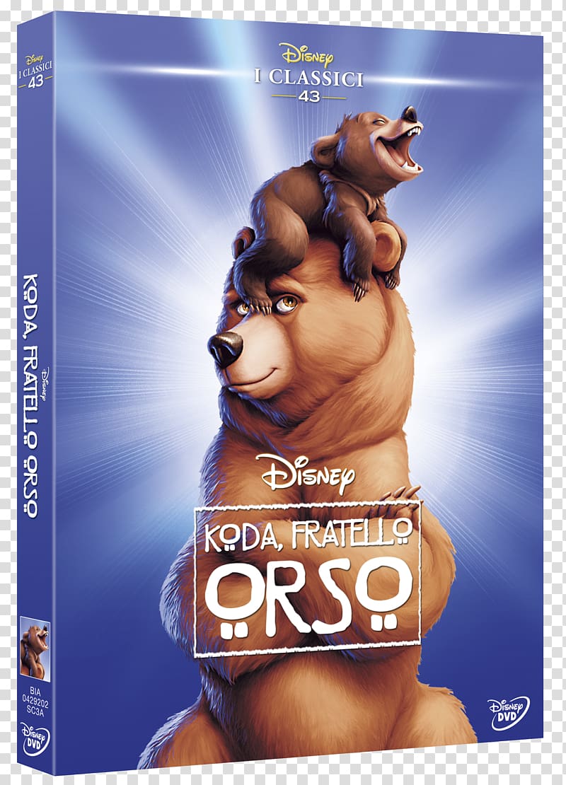 Kenai DVD Brother Bear The Walt Disney Company Film, dvd transparent background PNG clipart
