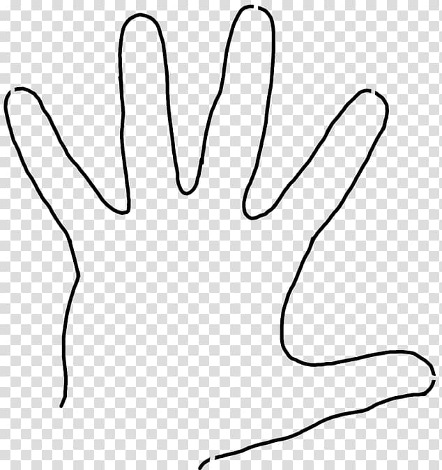 Hand Drawing Finger Thumb, paper line transparent background PNG clipart