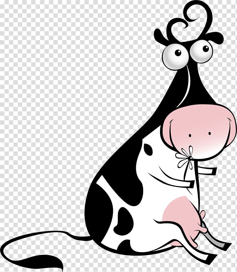 Birthday Cartoon Greeting card Humour, Cartoon black cow transparent background PNG clipart