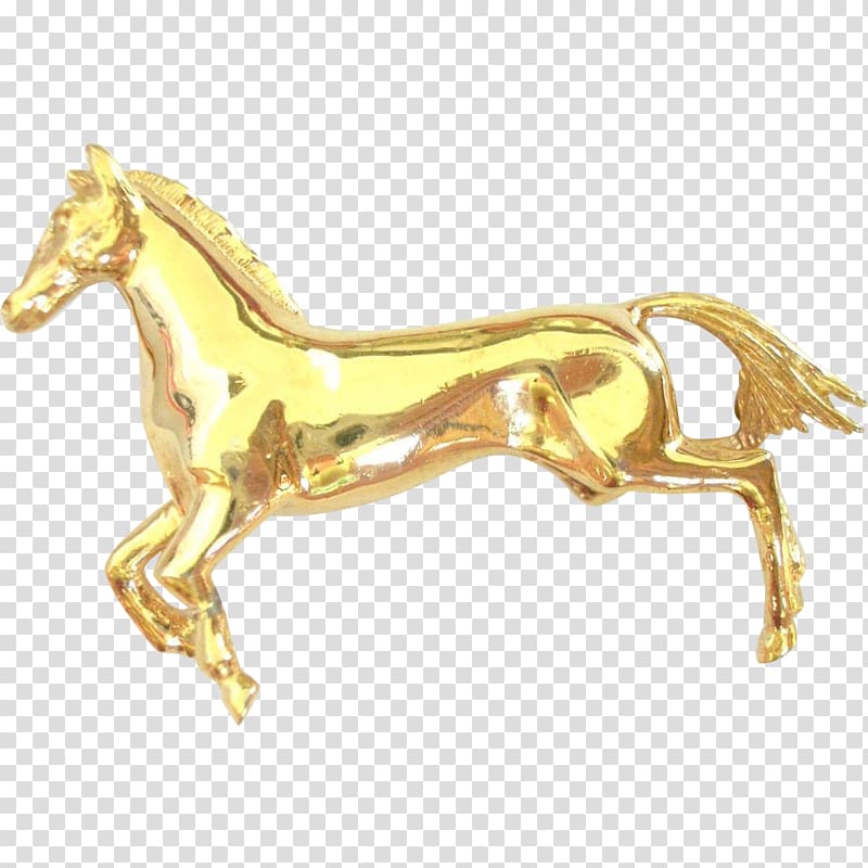Mustang Stallion Gold Pony Horseshoe, mustang transparent background PNG clipart