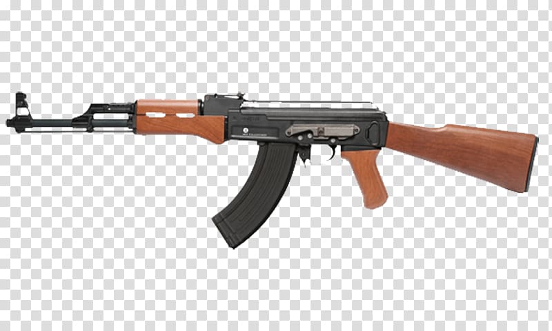 Assault rifle Airsoft gun Trigger Ranged weapon, Ak-47 Kalash Russian Assault Rifle transparent background PNG clipart