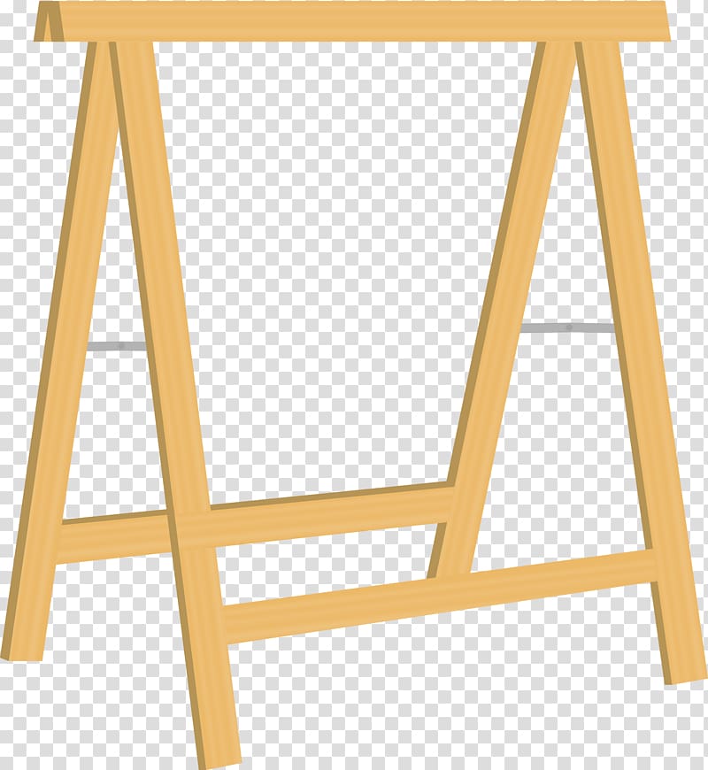 Easel Saw Horses Wood Furniture, Store Shelf transparent background PNG clipart