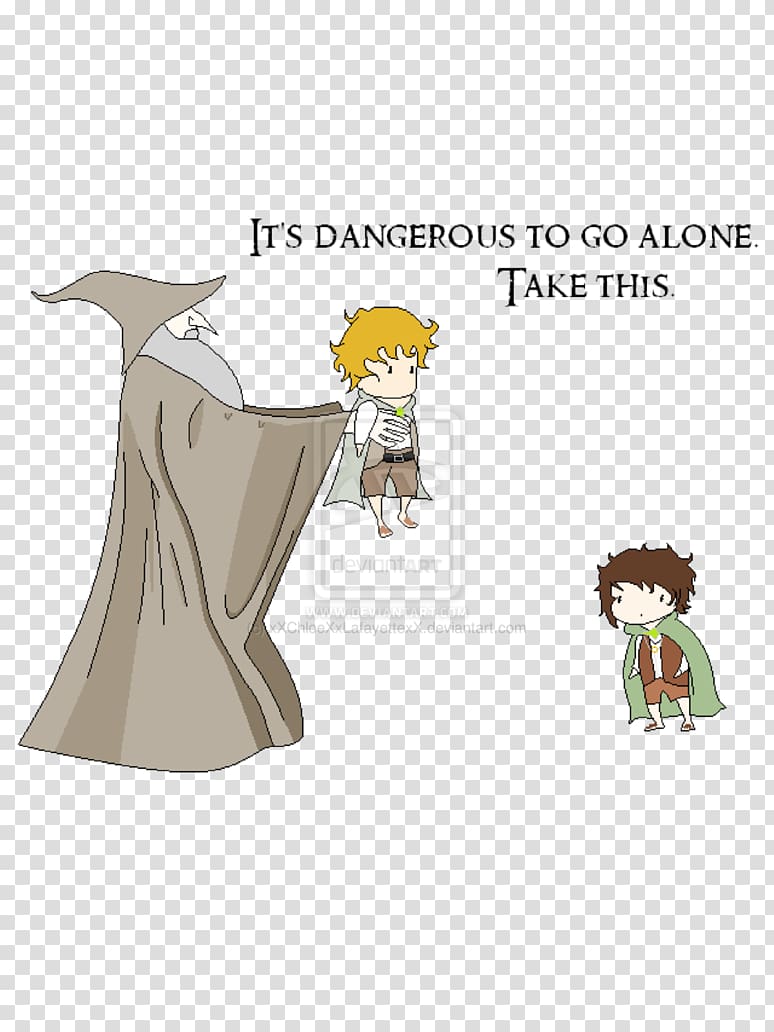 Frodo Baggins Gandalf It\'s dangerous to go alone! The Lord of the Rings Bilbo Baggins, Lord Of The Rings The Fellowship Of The Ring transparent background PNG clipart