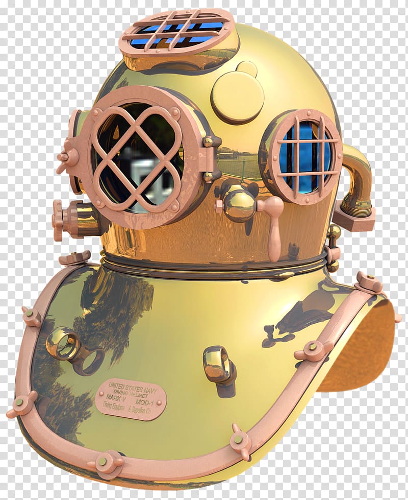 Diving helmet Underwater diving Standard diving dress Scuba diving, Helmet transparent background PNG clipart