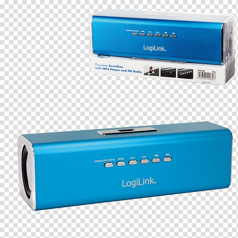 LogiLink Discolady Soundbox mit MP3 Player und FM Radio Loudspeaker Boombox FM broadcasting, others transparent background PNG clipart