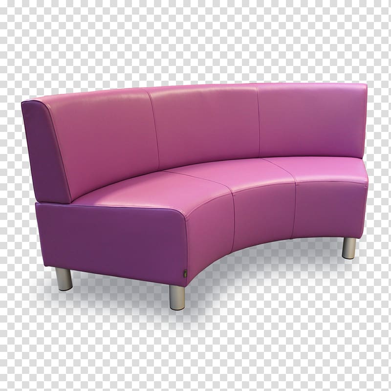 Sofa bed Couch Armrest, Curve Purple transparent background PNG clipart