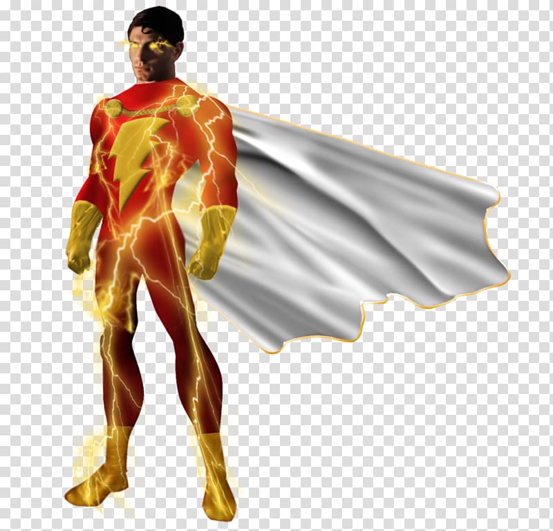 Captain Marvel Superman Superhero, Shazam transparent background PNG clipart