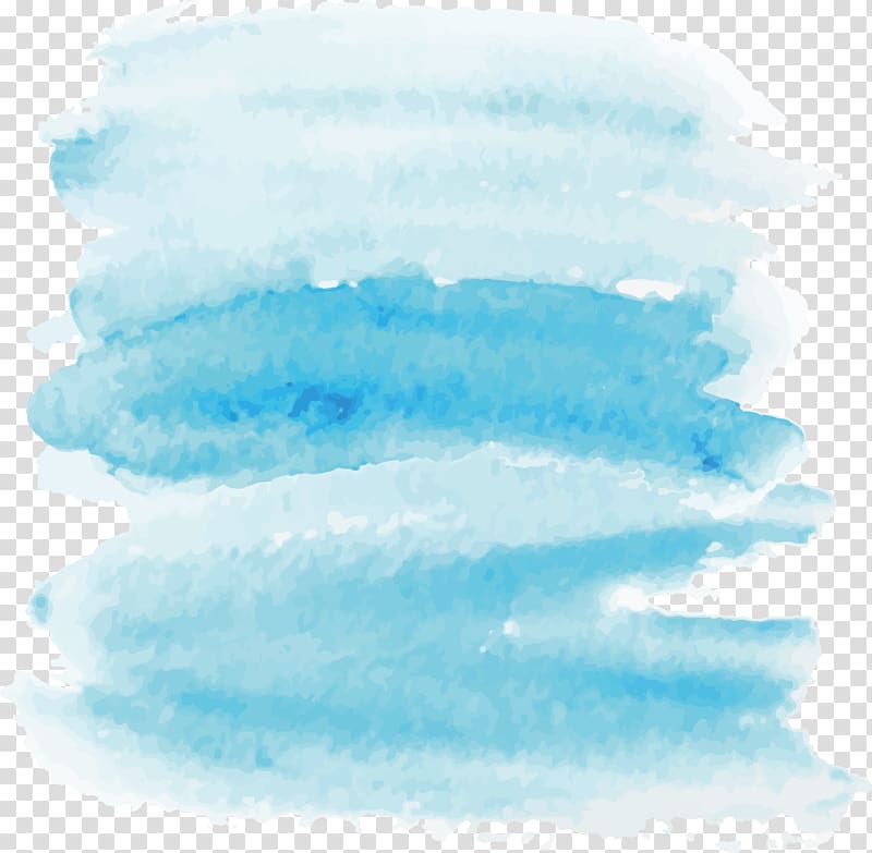 cartoon blue water color transparent background PNG clipart