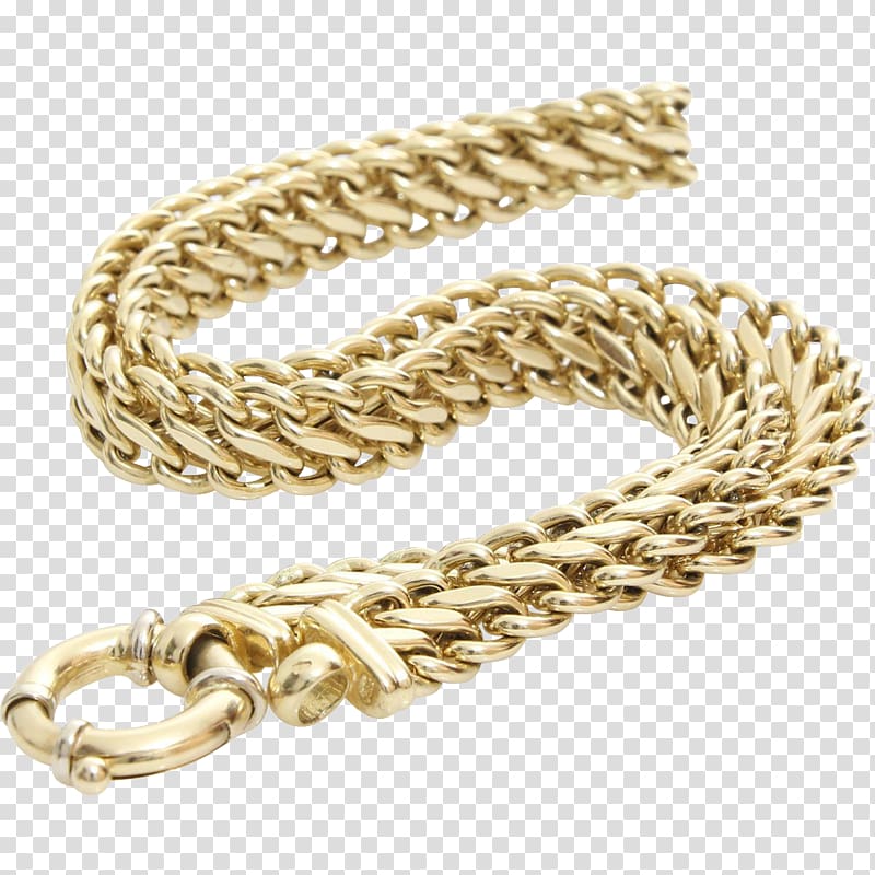 Figaro chain Jewellery Necklace Gold, chain transparent background PNG clipart