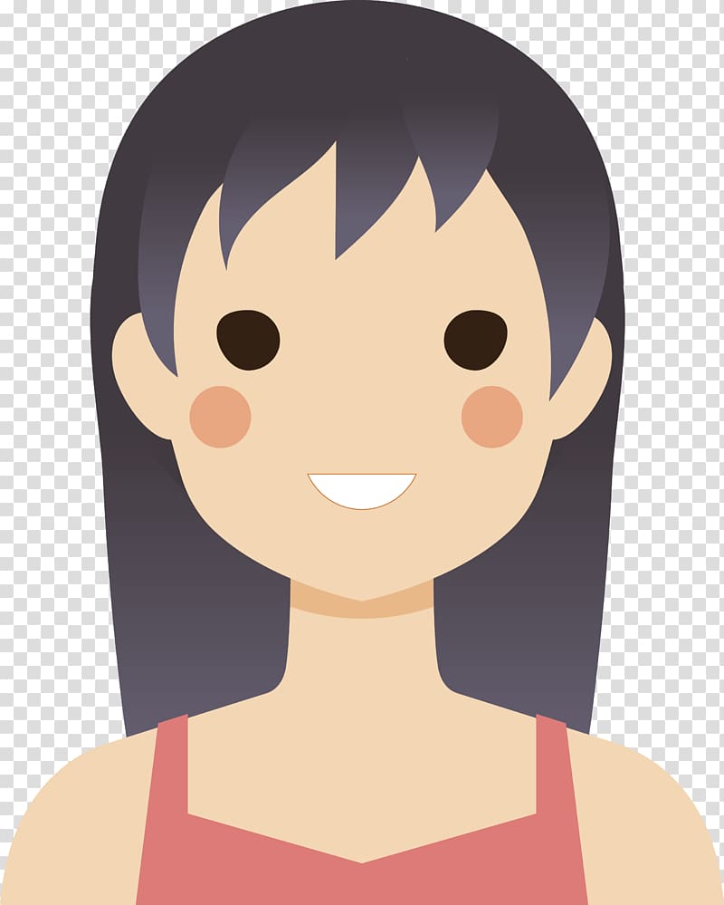 Avatar Illustration, Girl hair design transparent background PNG clipart