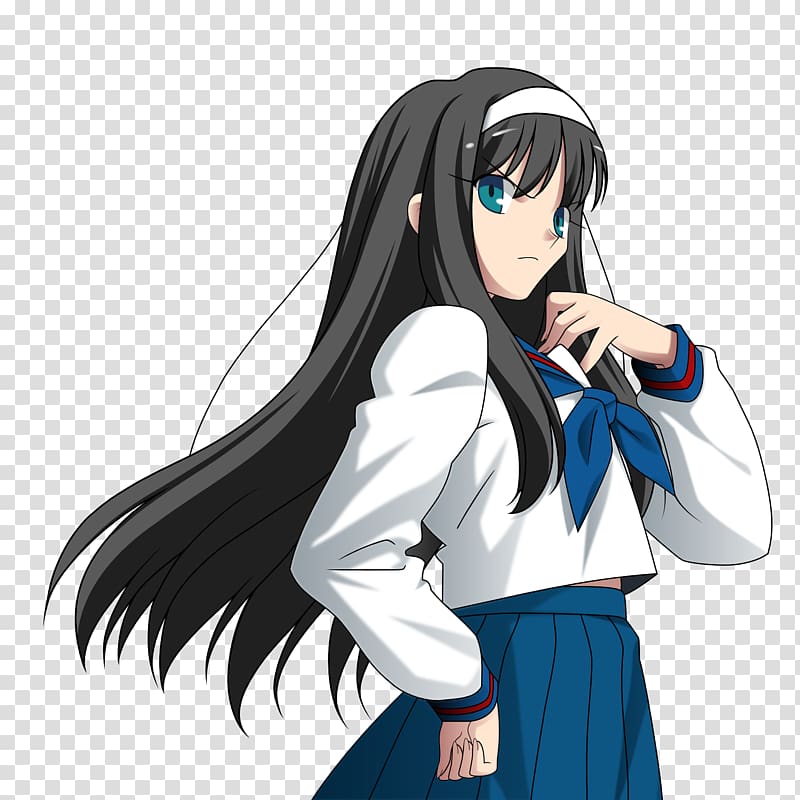 Tsukihime Melty Blood Akiha Tohno Shirou Emiya Fate/stay night, black hair transparent background PNG clipart