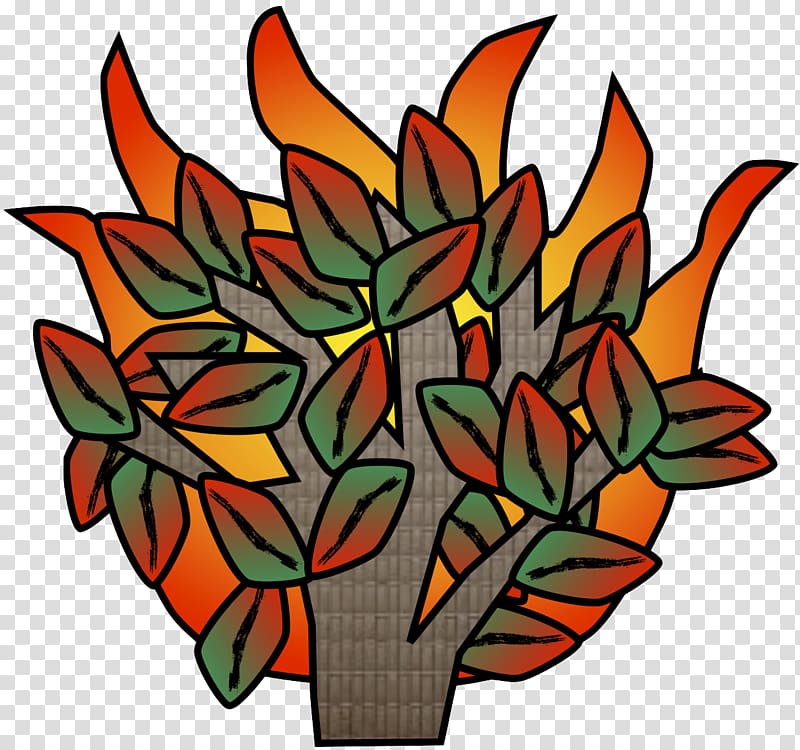 clipart of burning bush