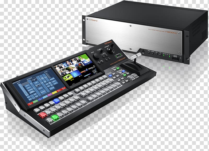 Roland V-1200HD Multi-Format Video Switcher Vision mixer Audio Mixers Serial digital interface High-definition video, Smpte 292m transparent background PNG clipart