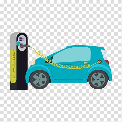 Electric vehicle Electric car Battery charger Charging station, auto transparent background PNG clipart