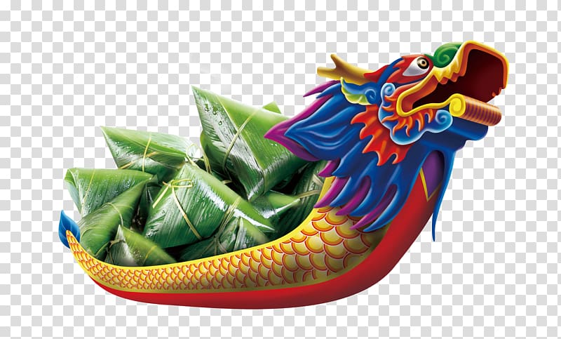 Zongzi Dragon Boat Festival Bateau-dragon Illustration, Dragon Boat Run Dumplings transparent background PNG clipart