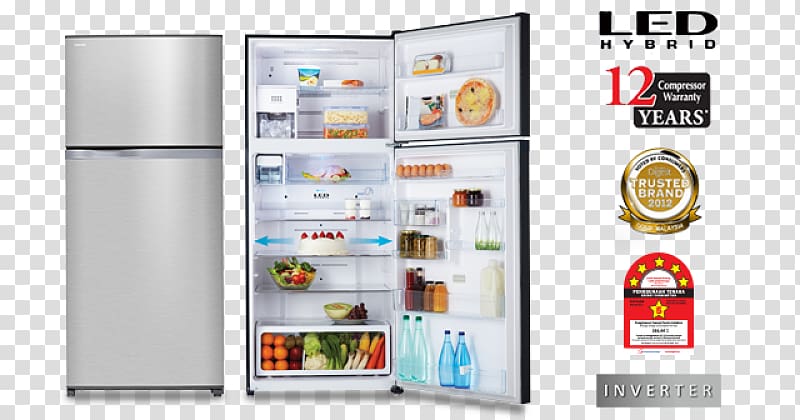 Refrigerator Toshiba Home appliance Ice Makers Freezers, piano education card transparent background PNG clipart