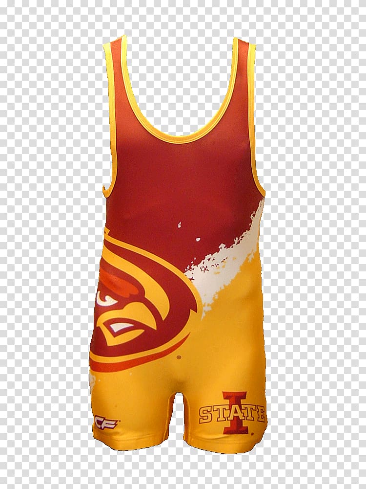 Iowa State University T-shirt Iowa State Cyclones football Iowa State Cyclones men\'s basketball Wrestling Singlets, T-shirt transparent background PNG clipart