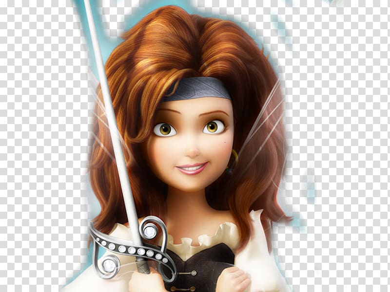 Clochette et la Fée pirate: L\'histoire du film Barbie Brown hair, barbie transparent background PNG clipart