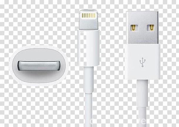 Apple Lightning to USB cable, iPhone 5s iPad mini Electrical cable Battery charger, iPhone data cable transparent background PNG clipart