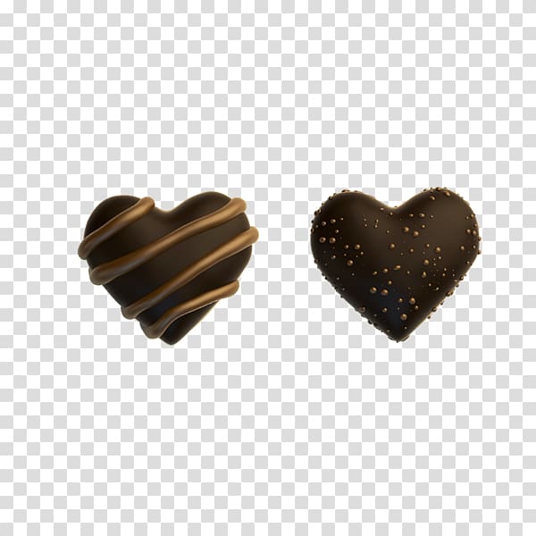 Chocolate cake Dessert Heart, Heart-shaped chocolate dessert transparent background PNG clipart