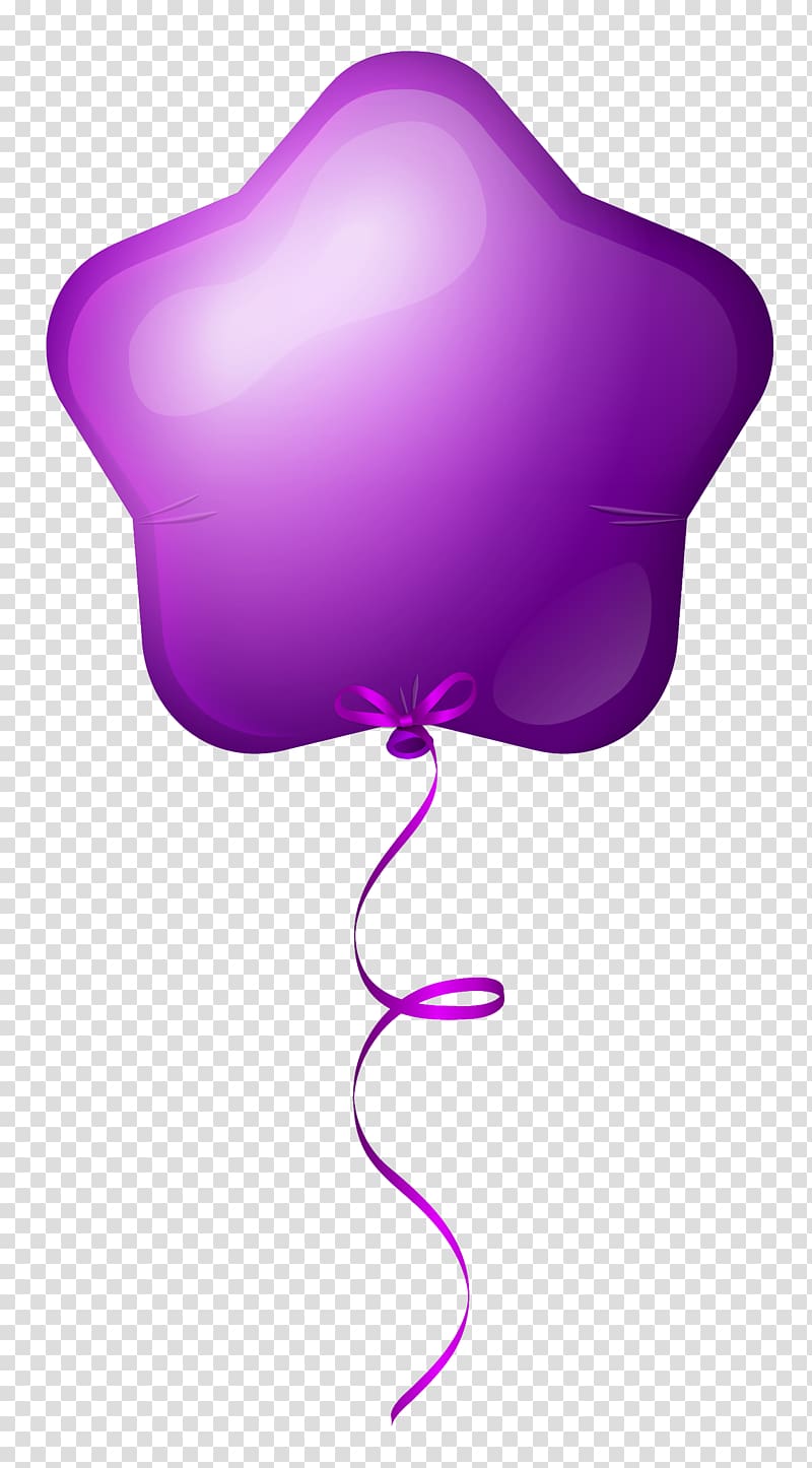 star purple balloon illustration, Mylar balloon Purple Star Helium, Purple Star Balloon transparent background PNG clipart