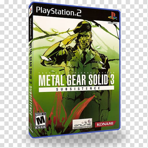 Metal Gear Solid 3: Snake Eater Metal Gear Solid 3: Subsistence PlayStation 2 Metal Gear Solid 2: Sons of Liberty, Metal Gear Solid 3 Snake Eater transparent background PNG clipart