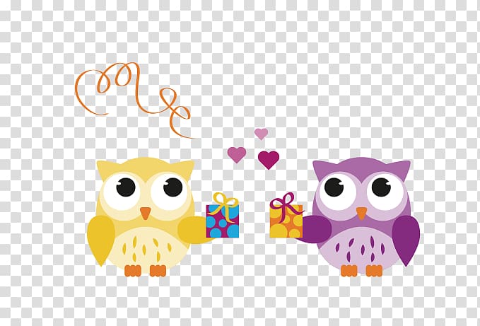 yellow and purple owls , Owl, owl transparent background PNG clipart
