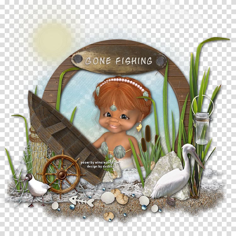 Figurine, gone to the beach transparent background PNG clipart