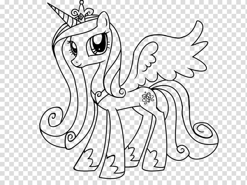 Princess Cadance Coloring book Drawing Winged unicorn, color little prince transparent background PNG clipart