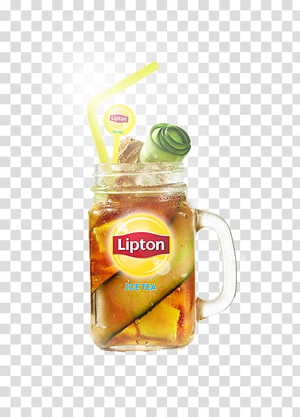 Iced tea Cocktail Lipton Juice, fresh lemon transparent background PNG clipart